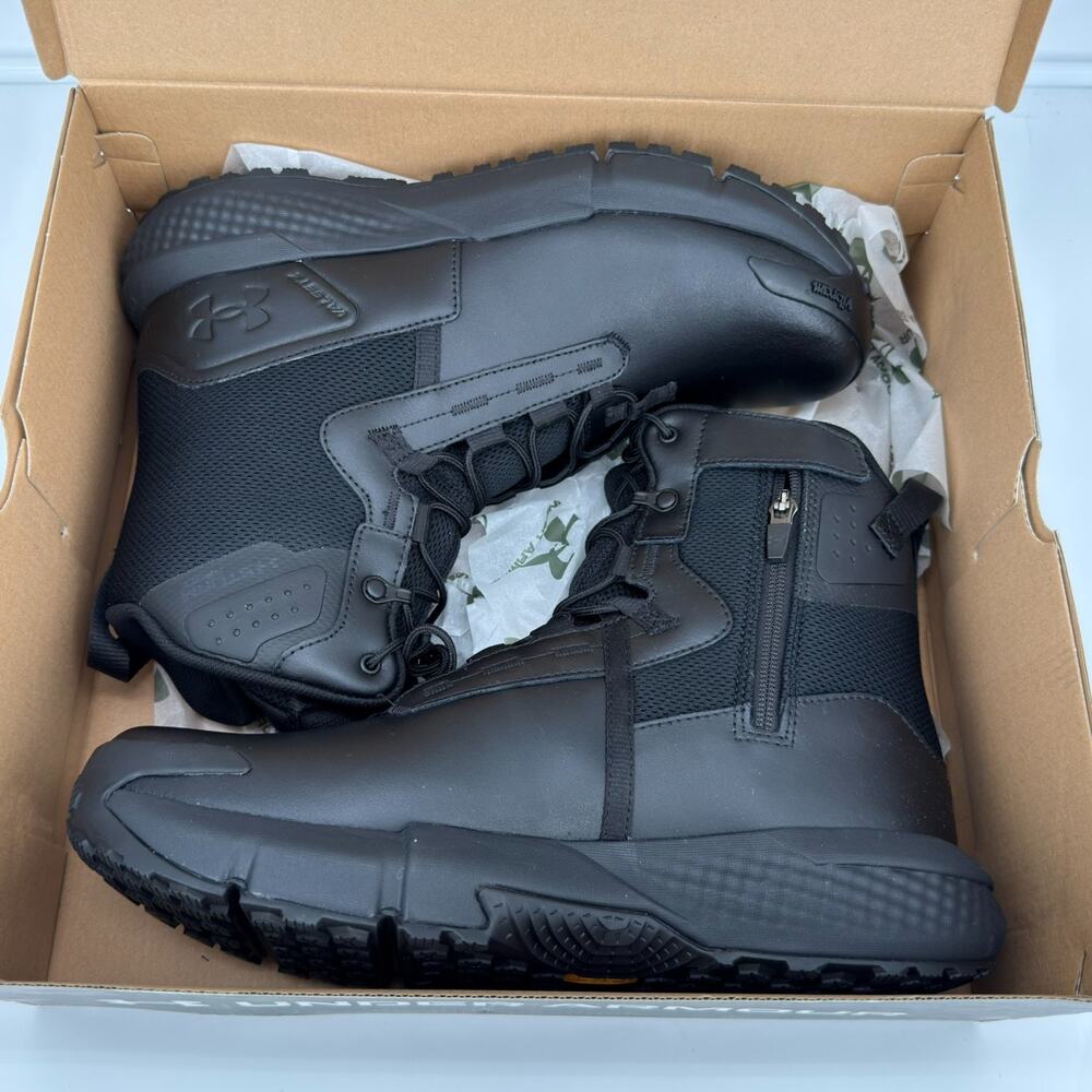 Under Armour 3027679 Men's UA Charged Valsetz 11 Side Zip Waterproof Duty Boots - Picture 9 of 10